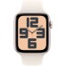 Смарт-часы Apple Watch SE 2024 GPS 44mm Starlight Aluminium Case with Starlight Sport Band - M/L (MXEV3QH/A)