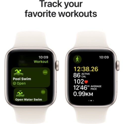 Смарт-часы Apple Watch SE 2024 GPS 44mm Starlight Aluminium Case with Starlight Sport Band - M/L (MXEV3QH/A)