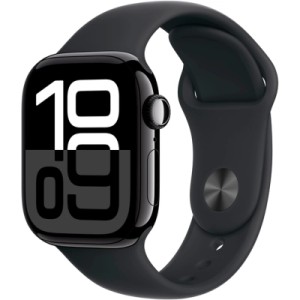 Смарт-годинник Apple Watch Series 10 GPS 42mm Jet Black Aluminium Case with Black Sport Band - M/L (MWWF3QH/A)