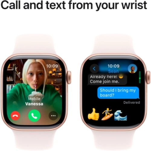 Смарт-часы Apple Watch Series 10 GPS 42mm Rose Gold Aluminium Case with Light Blush Sport Band - S/M (MWWH3QH/A)