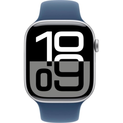 Смарт-часы Apple Watch Series 10 GPS 46mm Silver Aluminium Case with Denim Sport Band - S/M (MWWL3QH/A)
