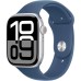 Смарт-часы Apple Watch Series 10 GPS 46mm Silver Aluminium Case with Denim Sport Band - M/L (MWWM3QH/A)