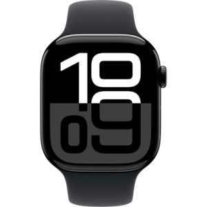 Смарт-годинник Apple Watch Series 10 GPS 46mm Jet Black Aluminium Case with Black Sport Band - M/L (MWWQ3QH/A)