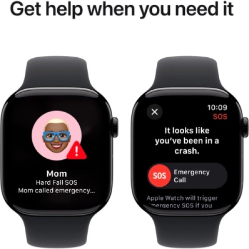 Смарт-часы Apple Watch Series 10 GPS 46mm Jet Black Aluminium Case with Black Sport Band - M/L (MWWQ3QH/A)