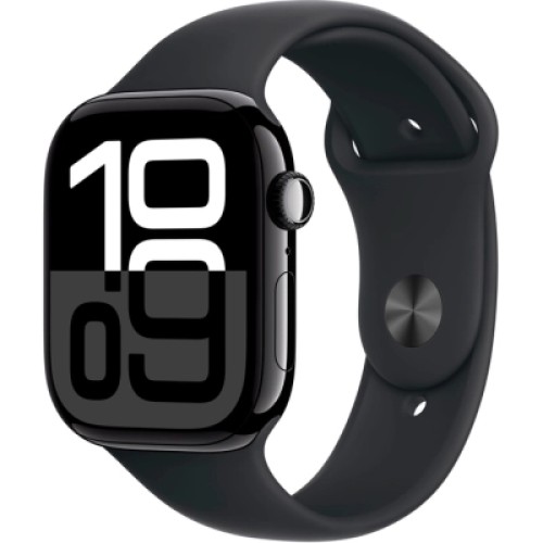 Смарт-часы Apple Watch Series 10 GPS 46mm Jet Black Aluminium Case with Black Sport Band - M/L (MWWQ3QH/A)