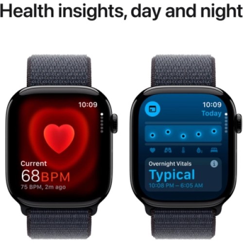Смарт-часы Apple Watch Series 10 GPS 46mm Jet Black Aluminium Case with Ink Sport Loop (MWWR3QH/A)