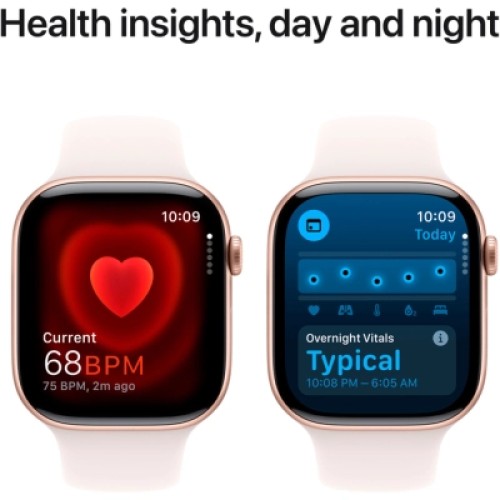 Смарт-часы Apple Watch Series 10 GPS 46mm Rose Gold Aluminium Case with Light Blush Sport Band - M/L (MWWU3QH/A)