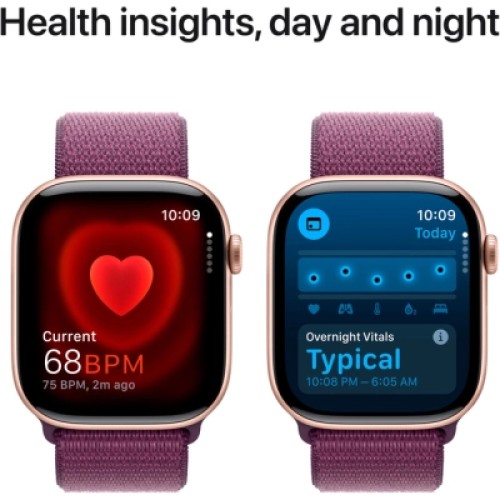 Смарт-часы Apple Watch Series 10 GPS 46mm Rose Gold Aluminium Case with Plum Sport Loop (MWWV3QH/A)