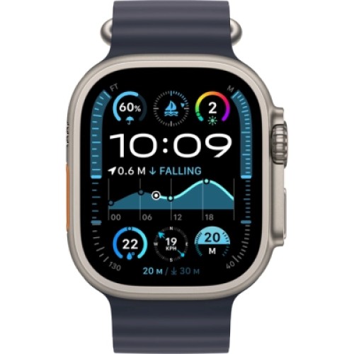 Смарт-часы Apple Watch Ultra 2 2024 GPS + Cellular 49mm Natural Titanium Case with Navy Ocean Band (MX4D3UL/A)