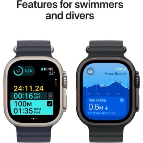 Смарт-часы Apple Watch Ultra 2 2024 GPS + Cellular 49mm Natural Titanium Case with Navy Ocean Band (MX4D3UL/A)