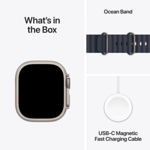 Смарт-часы Apple Watch Ultra 2 2024 GPS + Cellular 49mm Natural Titanium Case with Navy Ocean Band (MX4D3UL/A)