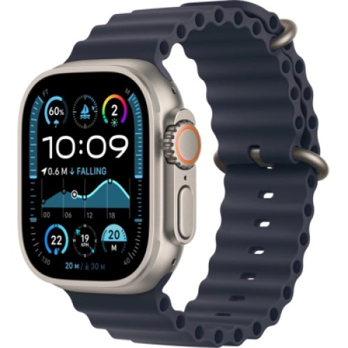 Смарт-часы Apple Watch Ultra 2 2024 GPS + Cellular 49mm Natural Titanium Case with Navy Ocean Band (MX4D3UL/A)
