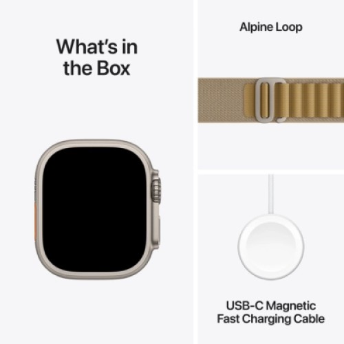 Смарт-часы Apple Watch Ultra 2 2024 GPS + Cellular 49mm Natural Titanium Case with Tan Alpine Loop - Small (MX4E3UL/A)