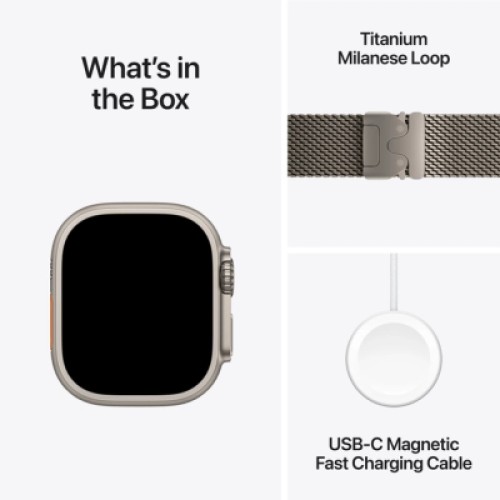 Смарт-часы Apple Watch Ultra 2 2024 GPS + Cellular 49mm Natural Titanium Case with Natural Titanium Milanese Loop (MX4M3UL/A)