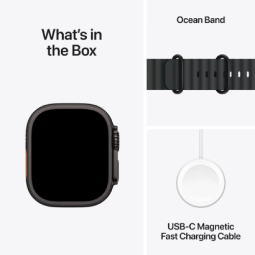 Смарт-часы Apple Watch Ultra 2 2024 GPS + Cellular 49mm Black Titanium Case with Black Ocean Band (MX4P3UL/A)
