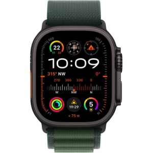 Смарт-часы Apple Watch Ultra 2 2024 GPS + Cellular 49mm Black Titanium Case with Dark Green Alpine Loop - Small (MX4Q3UL/A)