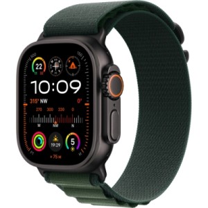 Смарт-часы Apple Watch Ultra 2 2024 GPS + Cellular 49mm Black Titanium Case with Dark Green Alpine Loop - Small (MX4Q3UL/A)