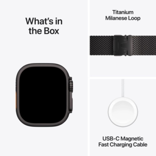 Смарт-часы Apple Watch Ultra 2 2024 GPS + Cellular 49mm Black Titanium Case with Black Titanium Milanese Loop - S (MX4W3UL/A)