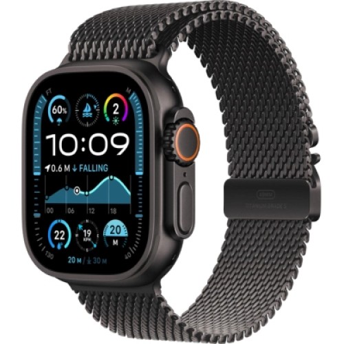 Смарт-часы Apple Watch Ultra 2 2024 GPS + Cellular 49mm Black Titanium Case with Black Titanium Milanese Loop - S (MX4W3UL/A)