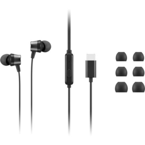 Наушники Lenovo USB-C Wired In-Ear Headphone Black (4XD1J77351)