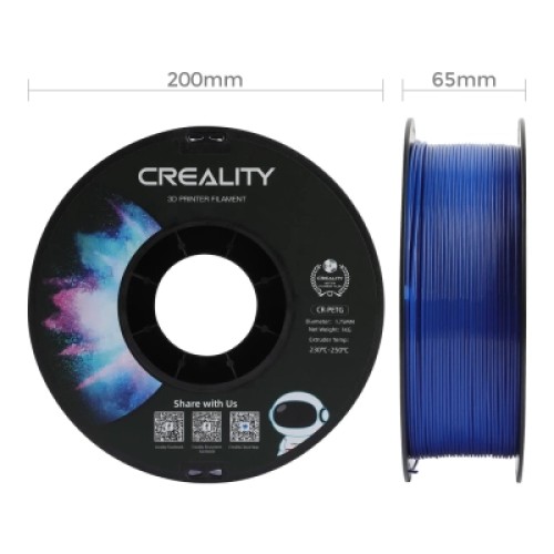 Пластик для 3D-принтера Creality PETG 1.75мм, blue, 1кг (3301030032) Пластик для 3D-принтера Creality PETG 1.75мм, blue, 1кг (3301030032)
