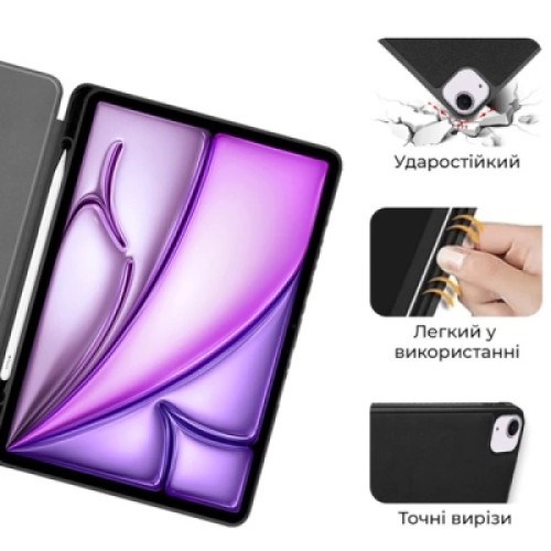 Чехол для планшета AirOn Premium SOFT iPad Air 13 2024 + Film Black (4822352781130)