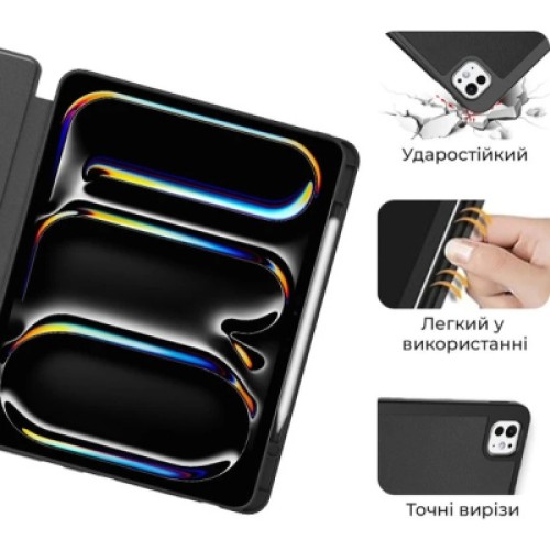 Чехол для планшета AirOn Premium SOFT iPad Pro 11 2024 + Film Black (4822352781128)