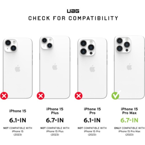 Чехол для мобильного телефона UAG iPhone 15 Pro Max Plyo Magsafe Ice/Rose Gold (114305114348)