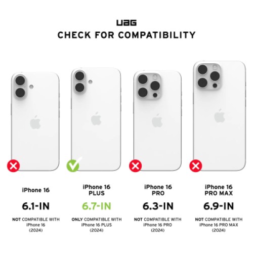 Чехол для мобильного телефона UAG iPhone 16 Plus Essential Armor Magsafe Black (114447114040)