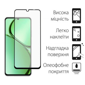 Стекло защитное Dengos Full Glue Realme C63 (black) (TGFG-370)
