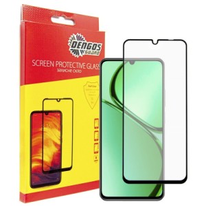Стекло защитное Dengos Full Glue Realme C63 (black) (TGFG-370)