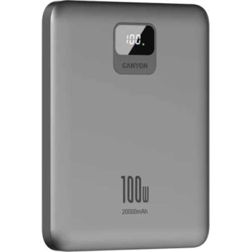 Батарея универсальная Canyon PB-2008 20000mAh PD/100W Q.C/3.0 (CNE-CPB2008DG)