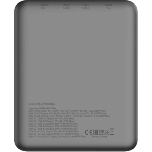 Батарея универсальная Canyon PB-2008 20000mAh PD/100W Q.C/3.0 (CNE-CPB2008DG)