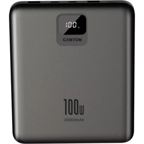 Батарея универсальная Canyon PB-2008 20000mAh PD/100W Q.C/3.0 (CNE-CPB2008DG)