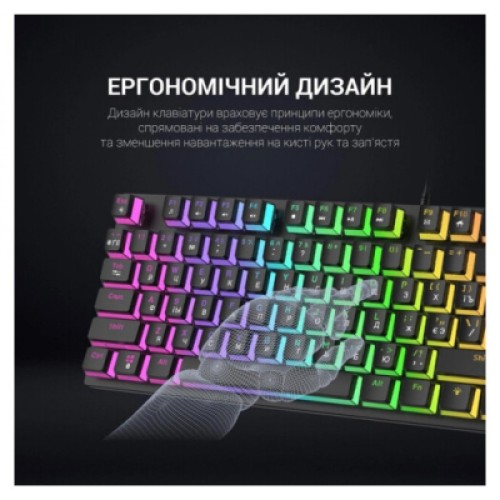 Клавиатура GamePro MK80B RGB Blue Switch USB Black (MK80B)
