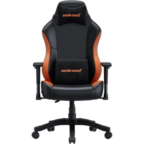 Кресло игровое Anda Seat Luna Color PVC Size L Black/Orange (AD18-48-BO-PV)