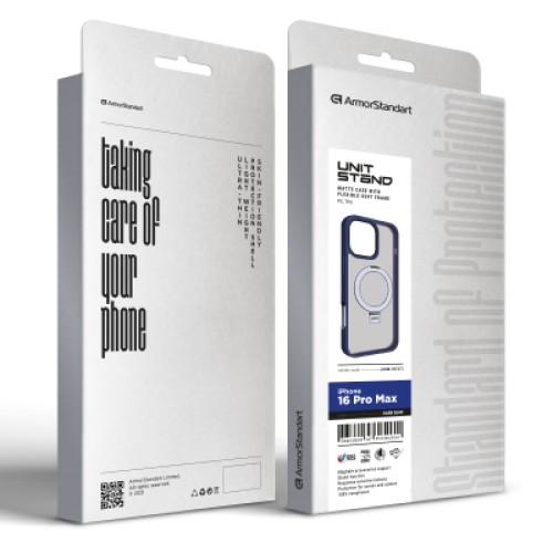 Чехол для мобильного телефона Armorstandart Unit Stand Apple iPhone 16 Pro Max Dark Blue (ARM78737)