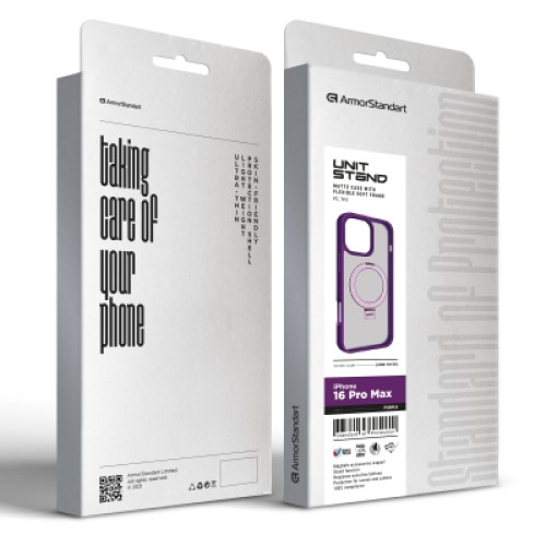 Чехол для мобильного телефона Armorstandart Unit Stand Apple iPhone 16 Pro Max Purple (ARM78739)