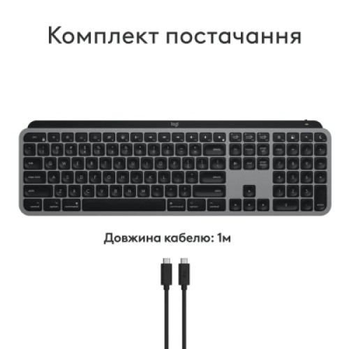 Клавиатура Logitech MX Keys S для MAC Bluetooth/Wireless UA Space Grey (920-011637)