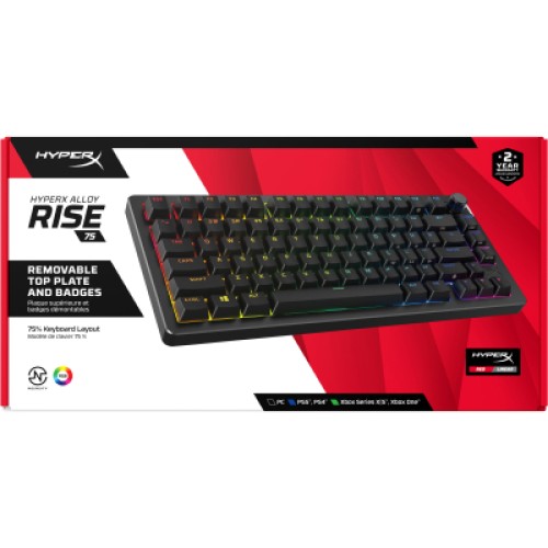 Клавиатура HyperX Alloy Rise 75 PBT HX Red USB UA Black (7G7A4AA)