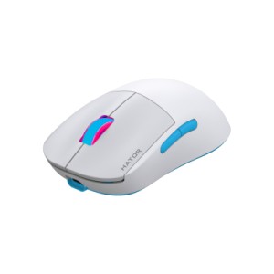 Мышка Hator Quasar 2 Pro Wireless/Bluetooth/USB White/Cyan (HTM561WC)