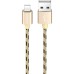 Дата кабель USB 2.0 AM to Lightning 1.0m 2.4A Gold BOROFONE (BX24LG)