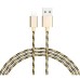 Дата кабель USB 2.0 AM to Lightning 1.0m 2.4A Gold BOROFONE (BX24LG)
