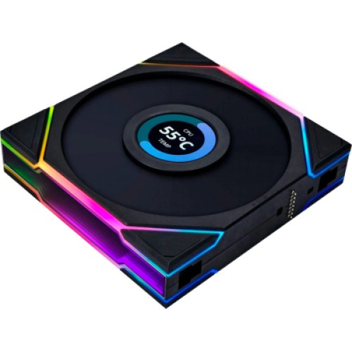 Кулер для корпуса Lian Li Reverse TL LCD 140-1, Black (G99.14RTLLCD1B.00)