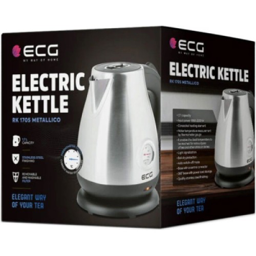 Электрочайник ECG RK 1705 Metallico