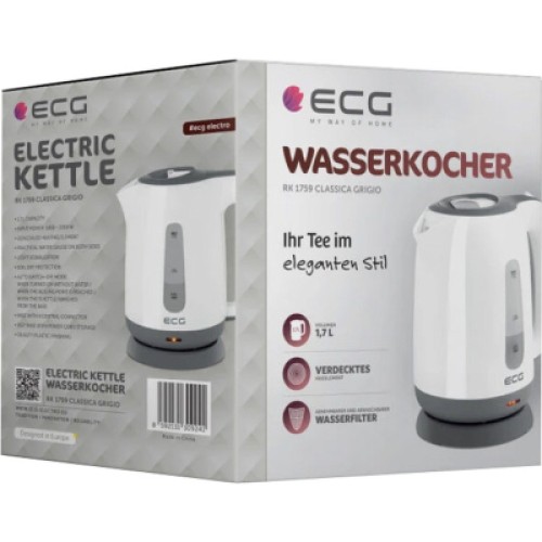 Электрочайник ECG RK 1759 Classica Grigio