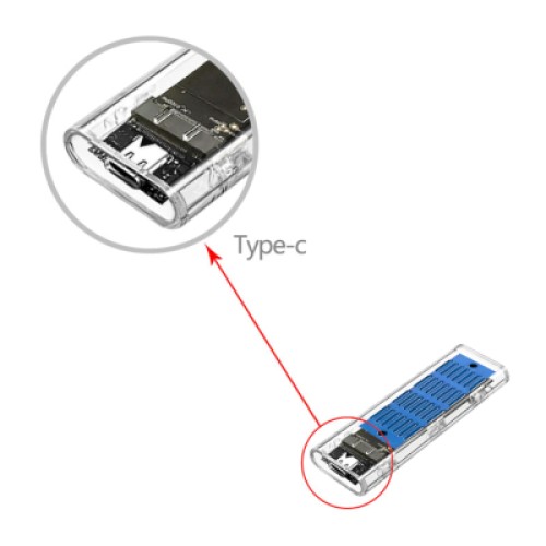 Карман внешний Dynamode M.2 SSD NVMe/SATA combo ч-з USB3.2 GEN2 Type-C (DM-CAD-SSD09)