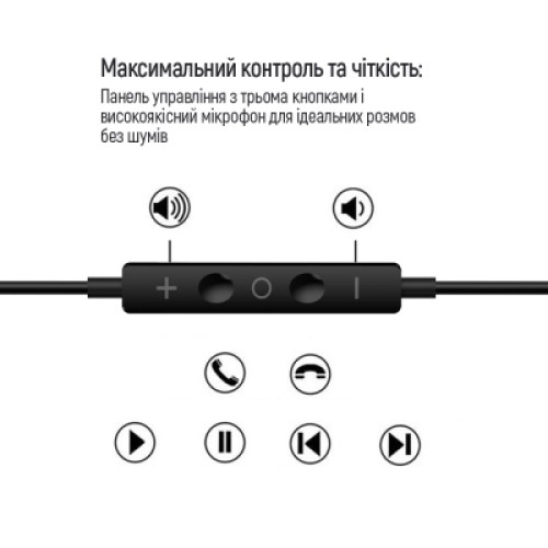 Наушники ColorWay 3.5 mm Wired Earphone Sound Wave Black (CW-WD04BK)