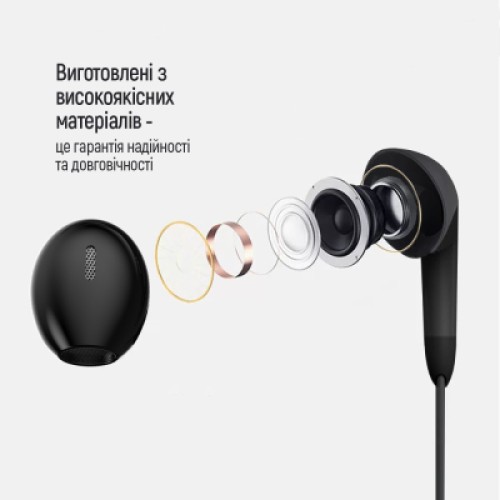 Наушники ColorWay 3.5 mm Wired Earphone Sound Wave Black (CW-WD04BK)