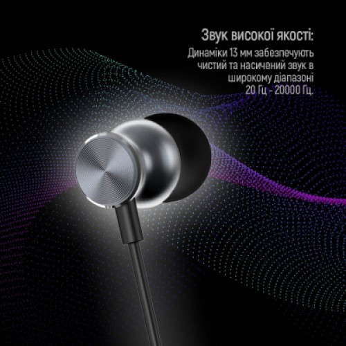 Наушники ColorWay 3.5 mm Wired Earphone UrbanBeat Black (CW-WD03BK)